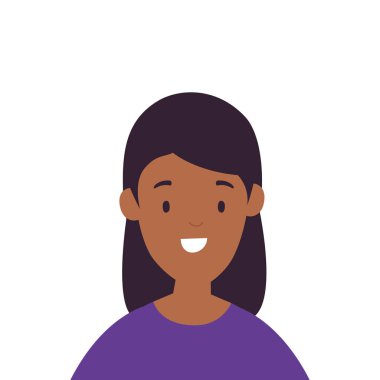 Güzel afro kadın Avatar karakterinin başı.