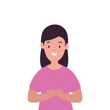 güzel kadın avatar karakter simgesi