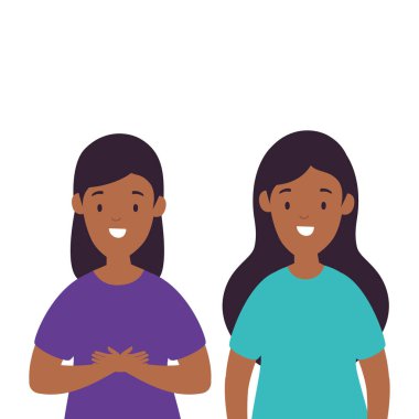 Güzel kadınlar afro karakter simgesi