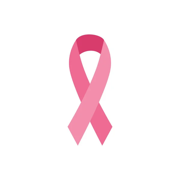 Cinta rosa de la lucha contra el cáncer de mama — Vector de stock