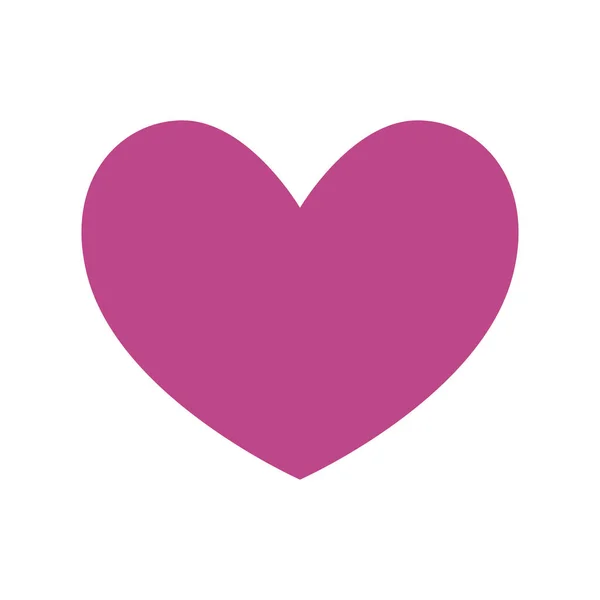 Cute heart love isolated icon — Stock Vector
