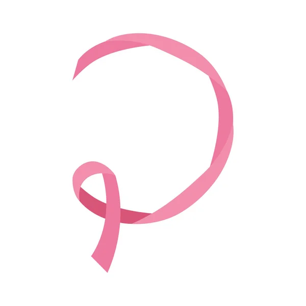 Nastro rosa della lotta contro il cancro al seno — Vettoriale Stock