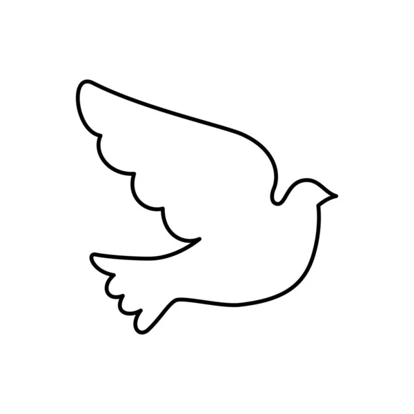 Dove animal line style icon — Stock Vector