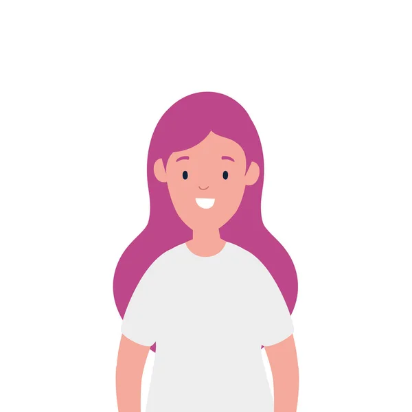 Wanita cantik avatar karakter ikon - Stok Vektor