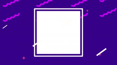 renk çizgileri ve geometrik şekiller kare çerçeveli animasyon