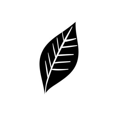 Yaprak şeklindeki siluet doğa ekolojisi ikonu izole etti