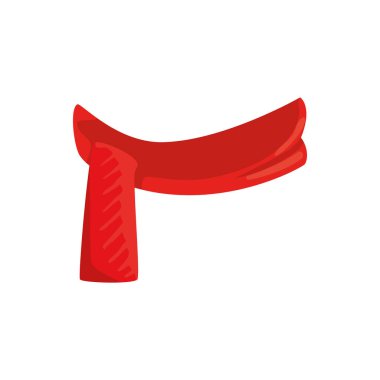 Yılbaşı eşarp aksesuarı izole edilmiş simge