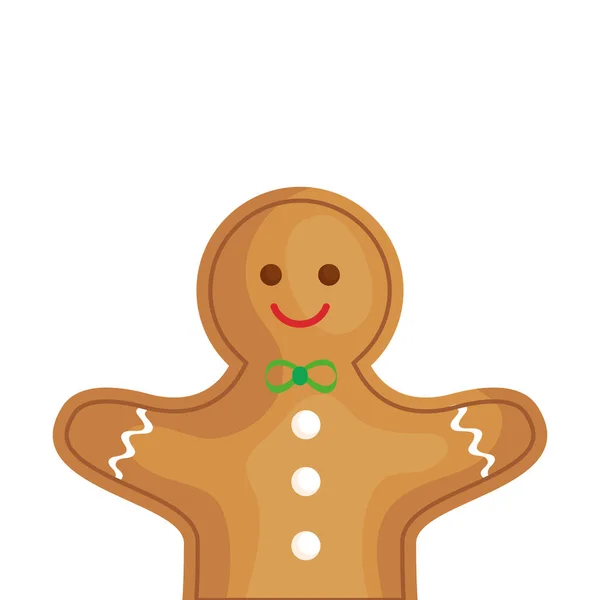 姜饼圣诞节孤立图标 — 图库矢量图片
