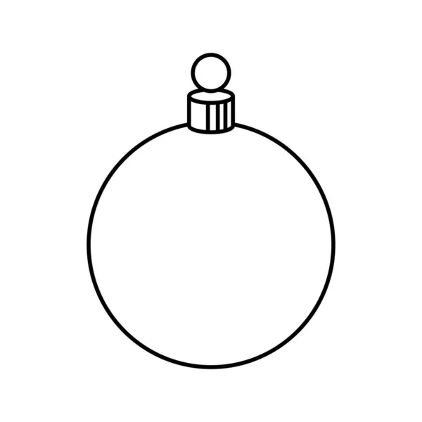 М'яч різдвяний стиль прикраси лінії — стоковий вектор