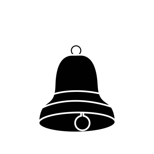 Silueta zvonek vánoční izolované ikony — Stockový vektor