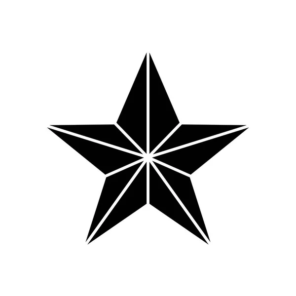 Silhouet van ster decoratie kerst geïsoleerde pictogram — Stockvector