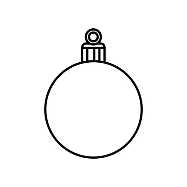 Bola Natal decoração linha estilo ícone — Vetor de Stock