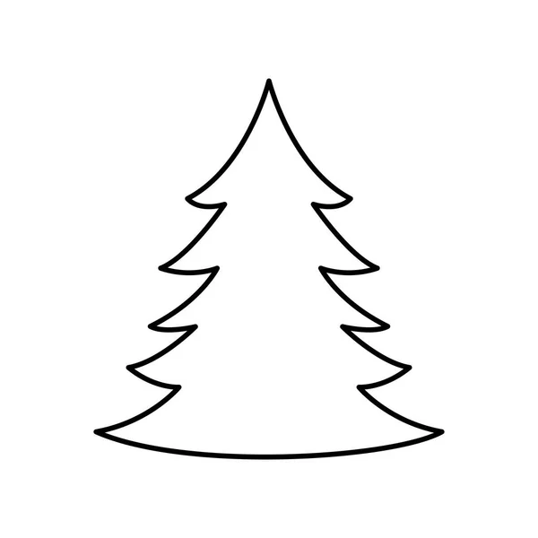 솔송나무 크리스마스 줄 모양의 아이콘 — 스톡 벡터
