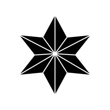 Yıldız dekorasyonunun silueti izole edilmiş Noel simgesi