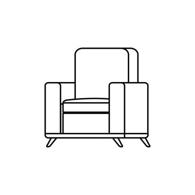 mobilya konforlu kanepe çizgisi tarzı simge