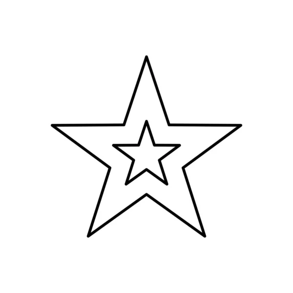 Décoration étoile style ligne de Noël — Image vectorielle