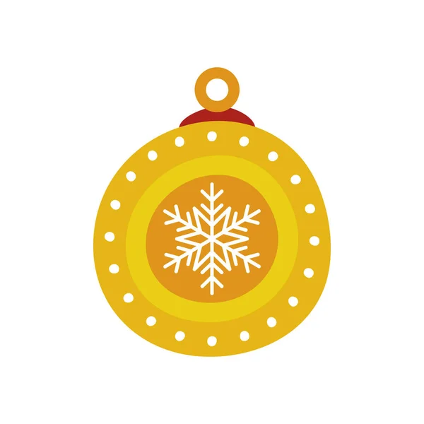 Bola decoração de Natal ícone isolado — Vetor de Stock