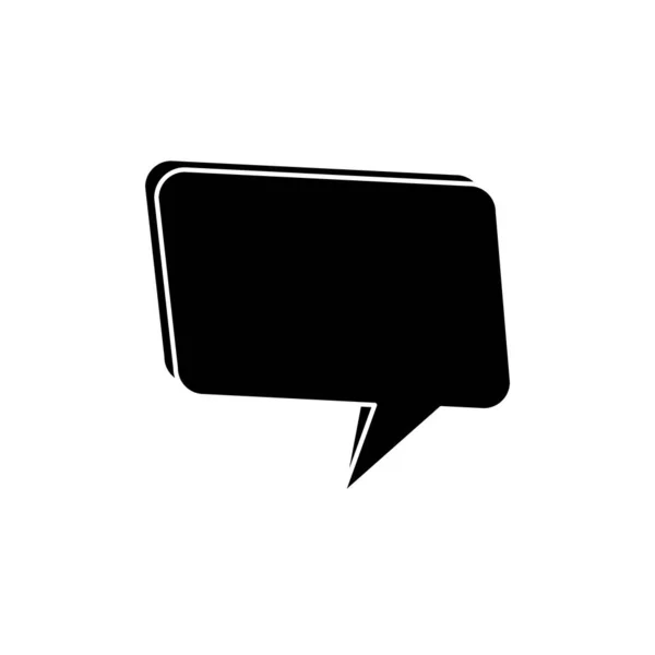 Silhouette of speech bubble isolated icon — ストックベクタ