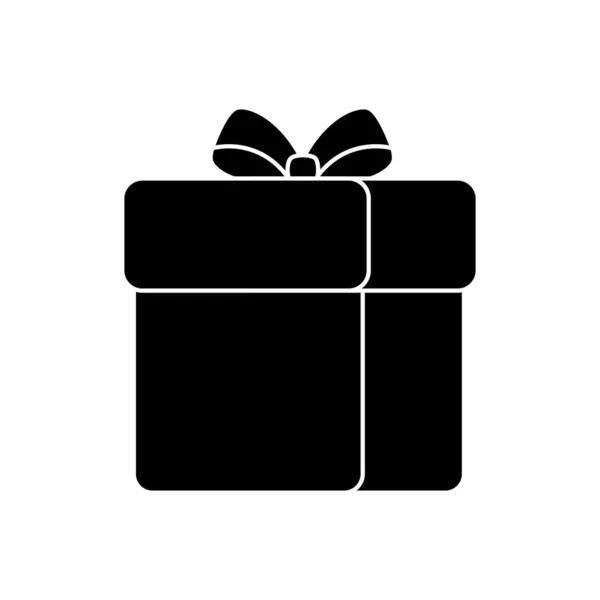 Силует подарункової коробки подарунок ізольована іконка — стоковий вектор