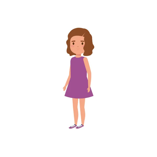 Mignon petite fille avatar personnage — Image vectorielle