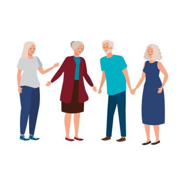 grup yaşlı insan Avatar karakteri