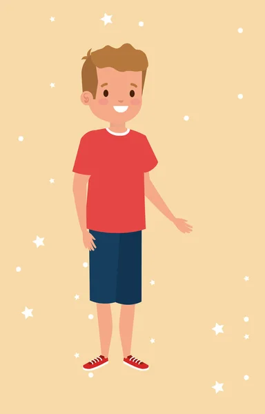 Mignon petit garçon avatar personnage — Image vectorielle