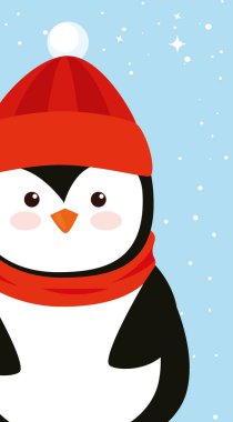 Mutlu Noeller penguen hayvan karakteri.