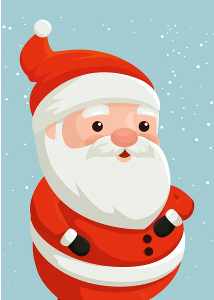 Merry christmas santa claus karakter — Stockvector