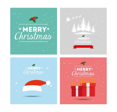 Mutlu noeller ve dekorasyonun afişini hazırla.