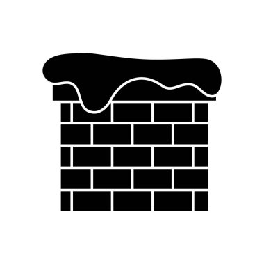 Kardan izole edilmiş simgesi olan baca silueti