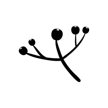 Geleneksel Noel meyveli dalın silüeti