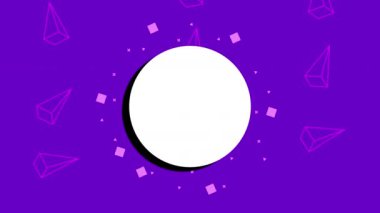 renk çizgileri ve geometrik şekiller dairesel çerçeve ile canlandırma