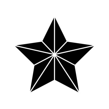 Yıldız dekorasyonunun silueti izole edilmiş Noel simgesi