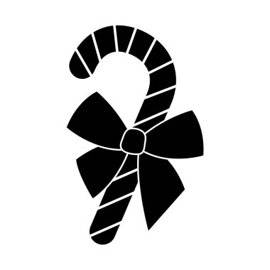 Tatlı kamışların silueti, yay ile izole edilmiş ikon