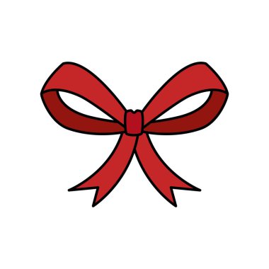 Pruva kurdelesi Noel dekoratif izole ikonu