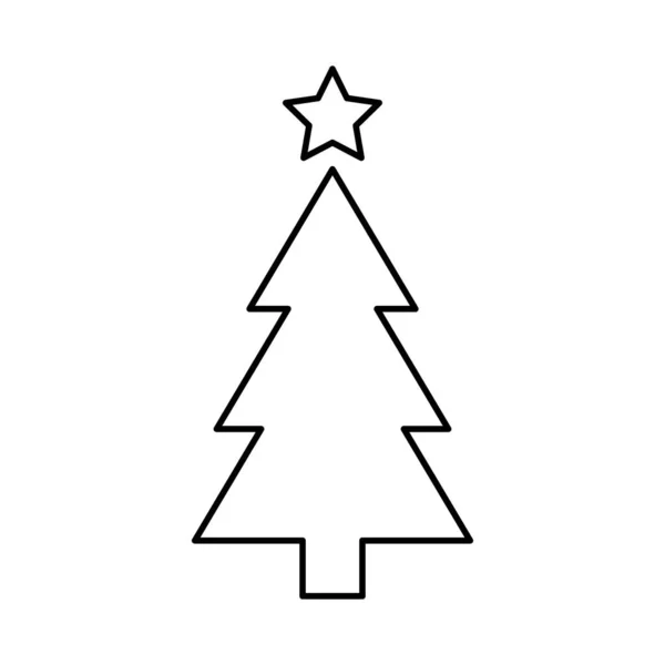 솔송나무 크리스마스 줄 모양의 아이콘 — 스톡 벡터