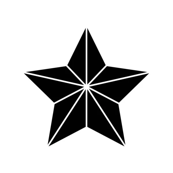 Yıldız dekorasyonunun silueti izole edilmiş Noel simgesi — Stok Vektör