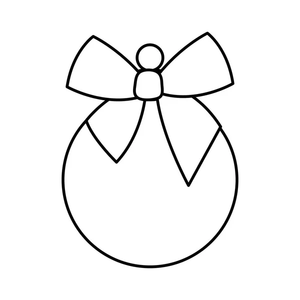 具有弓形装饰线条风格的球圣诞节 — 图库矢量图片