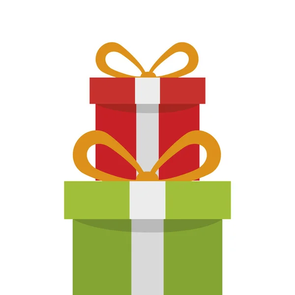 Boîtes cadeaux cadeau icône isolée — Image vectorielle