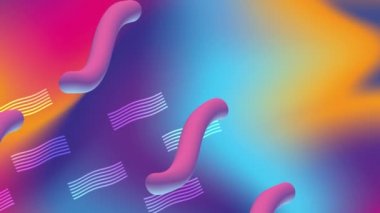 renk çizgileri ve geometrik şekiller canlandırması