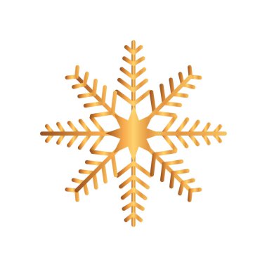 Kar Tanesi Noel süslemesi izole edilmiş simge