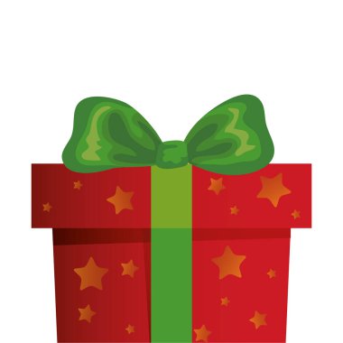 Hediye kutusu izole edilmiş Noel simgesi