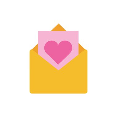 İzole edilmiş aşk kartı vektör tasarımı