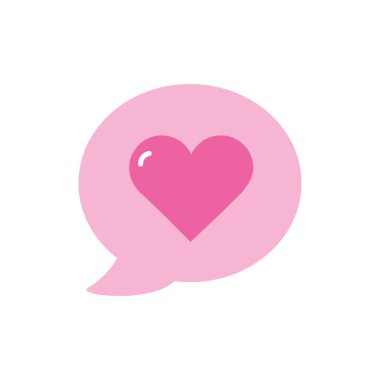 İzole kalp kabarcık vektör tasarımı