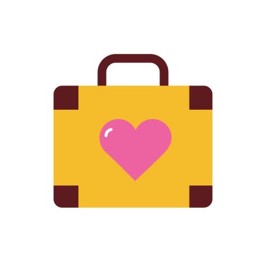 İzole edilmiş aşk çantası vektör tasarımı