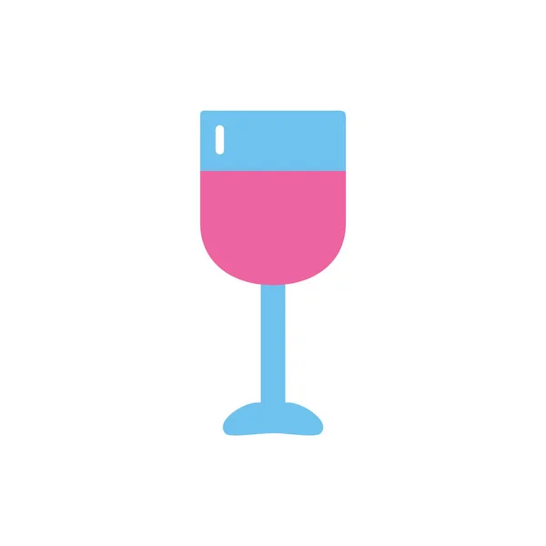 Coupe de vin isolée conception vectorielle — Image vectorielle