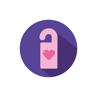 İzole edilmiş aşk etiketi vektör tasarımı