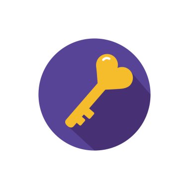 İzole edilmiş aşk anahtar vektör tasarımı