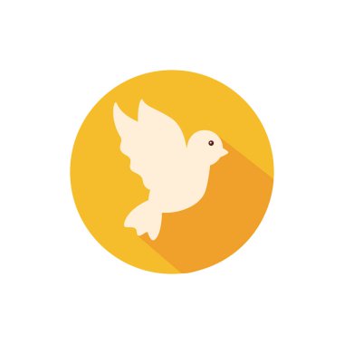 İzole edilmiş beyaz güvercin vektör tasarımı