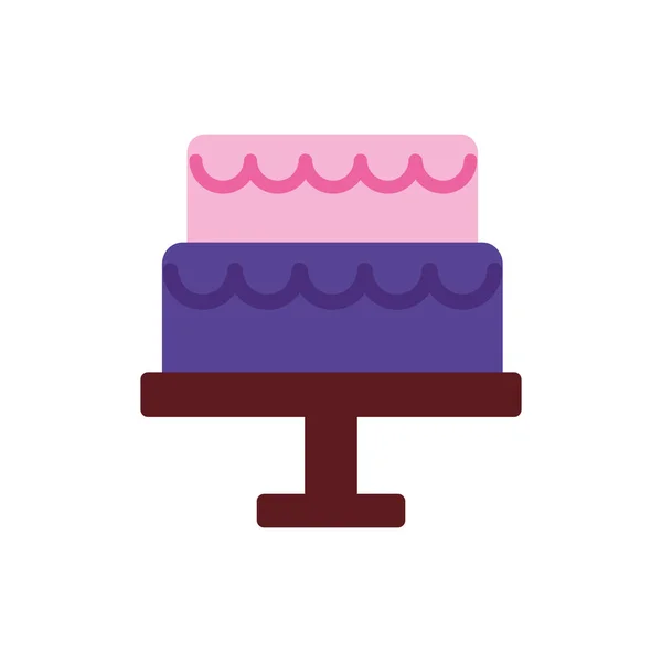 Isolé conception vectorielle icône gâteau sucré — Image vectorielle